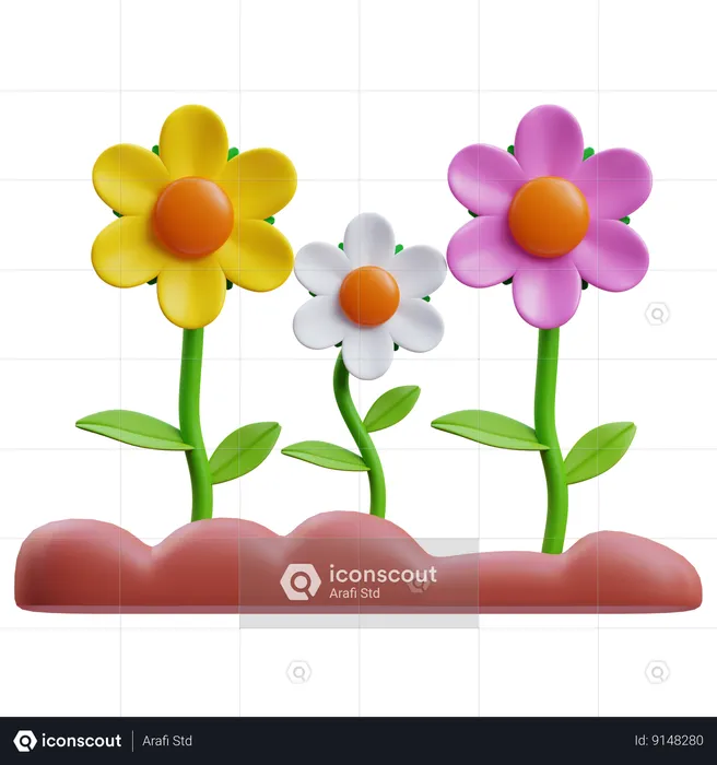 Flowers  3D Icon