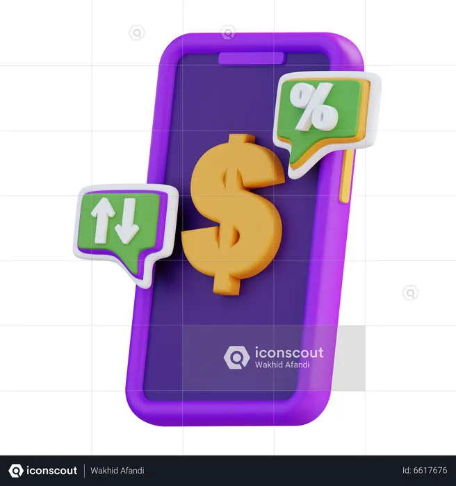 Fluctuación del dólar  3D Icon