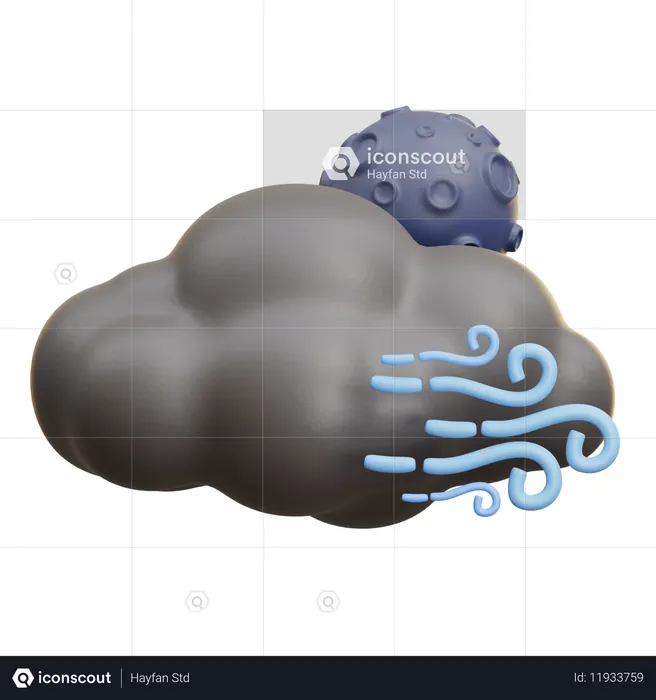 ふわふわの雲  3D Icon