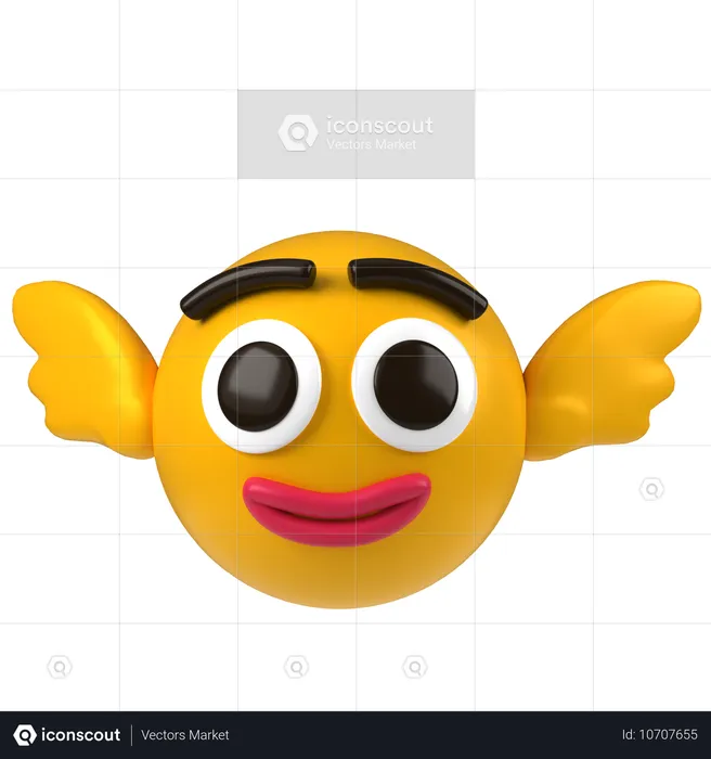 Flügel-Emoji  3D Icon