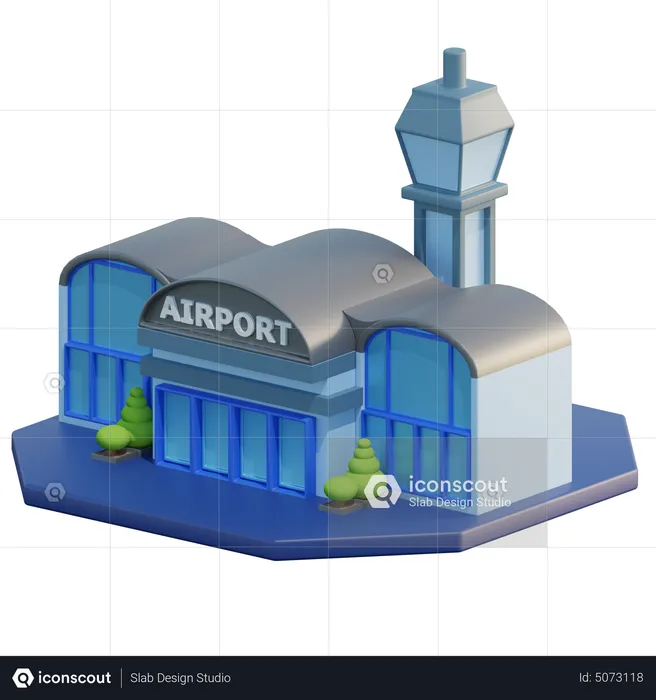 Flughafen  3D Icon