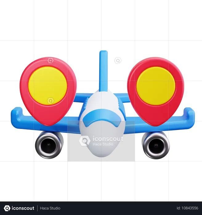 Flugstandort  3D Icon