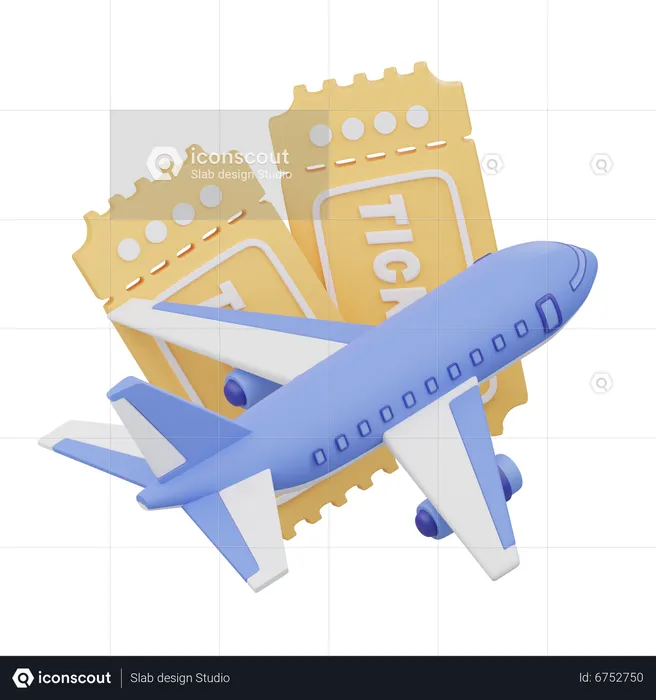 Flugticket  3D Icon