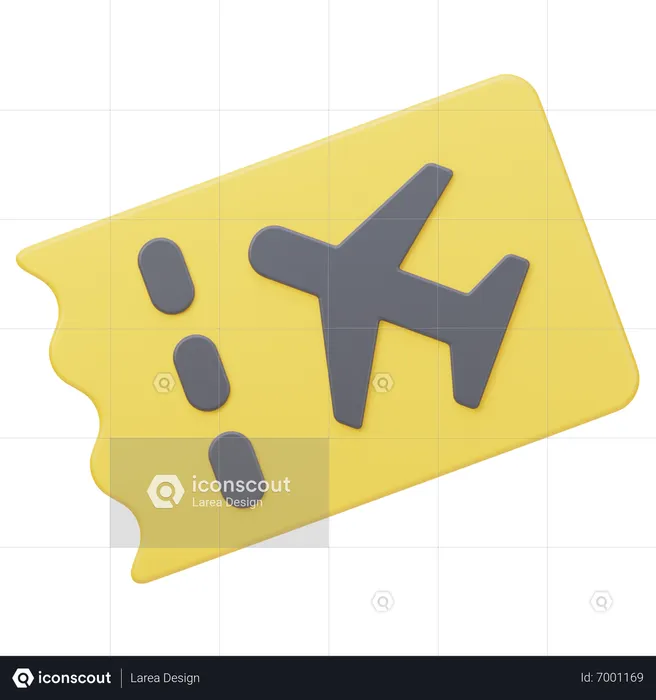 Flugticket  3D Icon