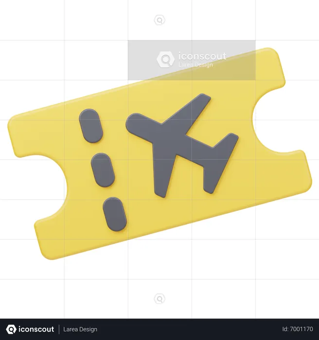 Flugticket  3D Icon