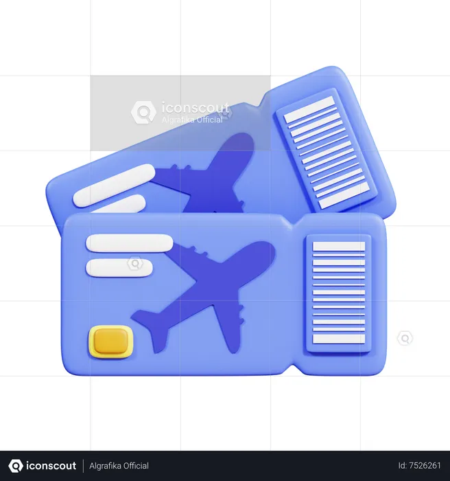 Flugzeugticket  3D Icon