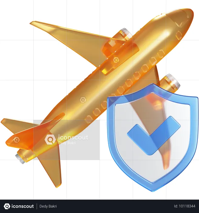 Flugversicherung  3D Icon