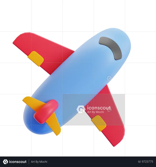 Flugzeug  3D Icon