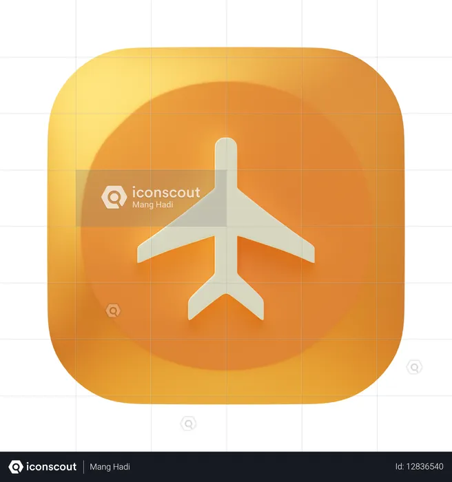 Flugzeug  3D Icon