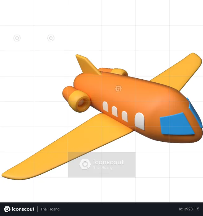 Flugzeug  3D Illustration