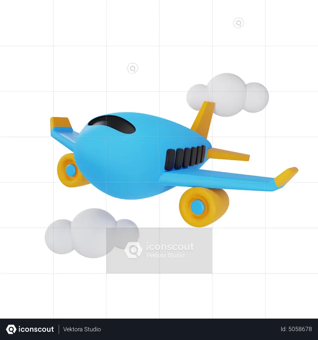 Flugzeug  3D Icon