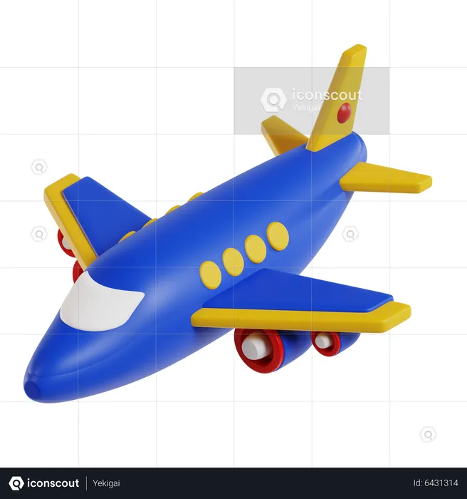 Flugzeug  3D Icon