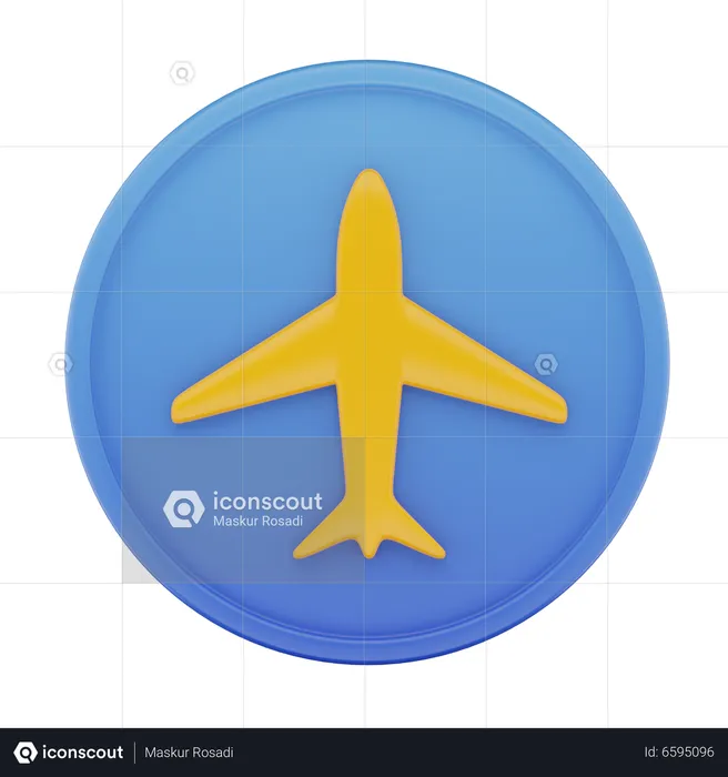 Flugzeug  3D Icon