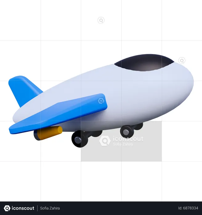 Flugzeug  3D Icon