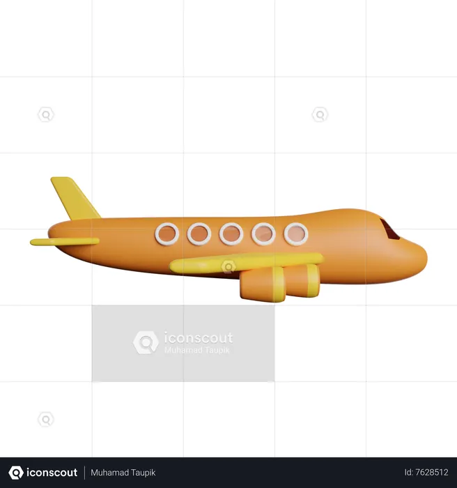 Flugzeug  3D Icon