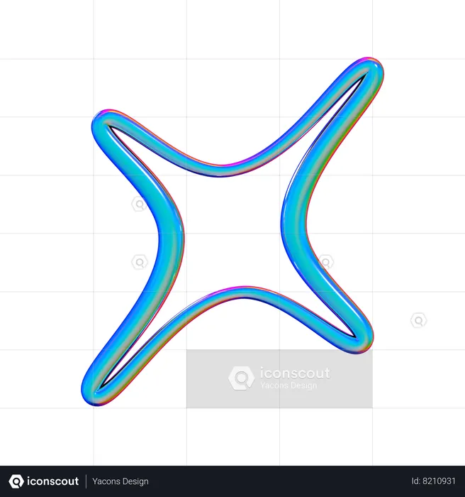 Fluid Star  3D Icon