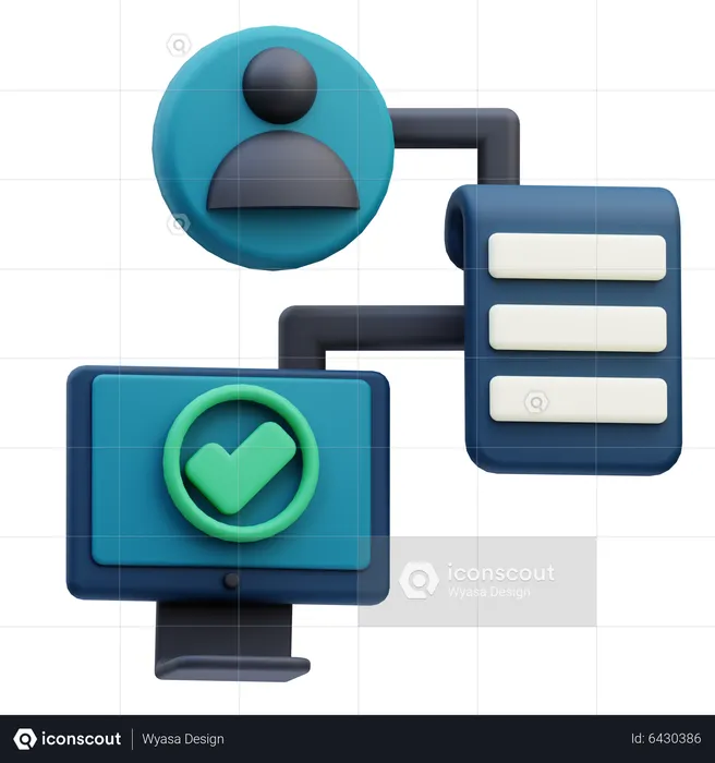 Flujo de datos empresariales  3D Icon