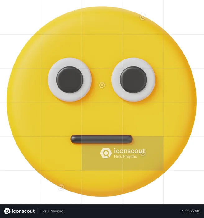 顔を赤らめた Emoji 3D Icon