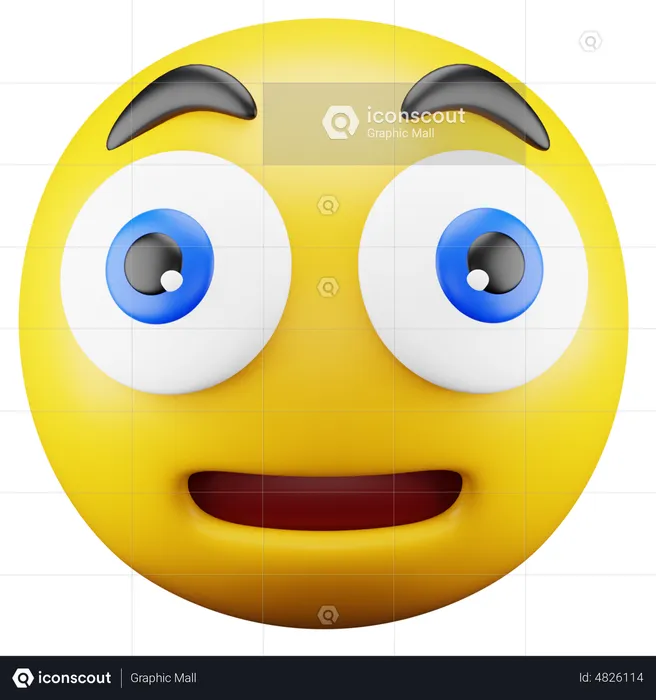 Flushed Emoji Emoji 3D Icon