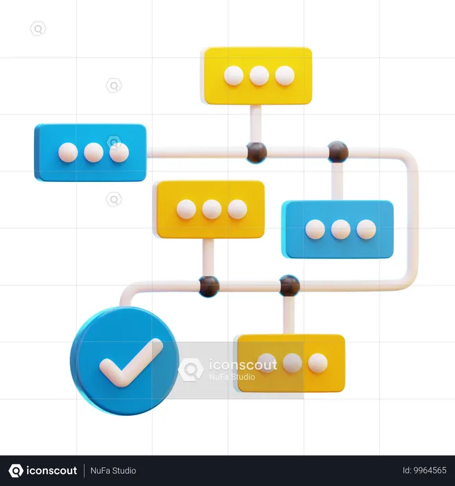 Flussdiagramm  3D Icon