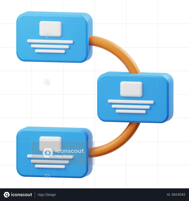 Flussdiagramm  3D Illustration