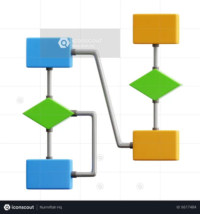 Flussdiagramm  3D Icon