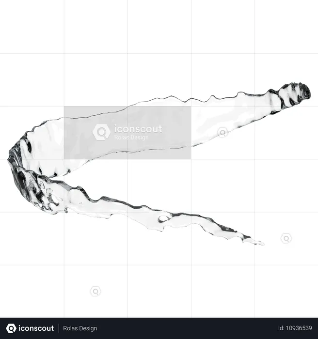 Flüssiges Wasserspritzen  3D Icon