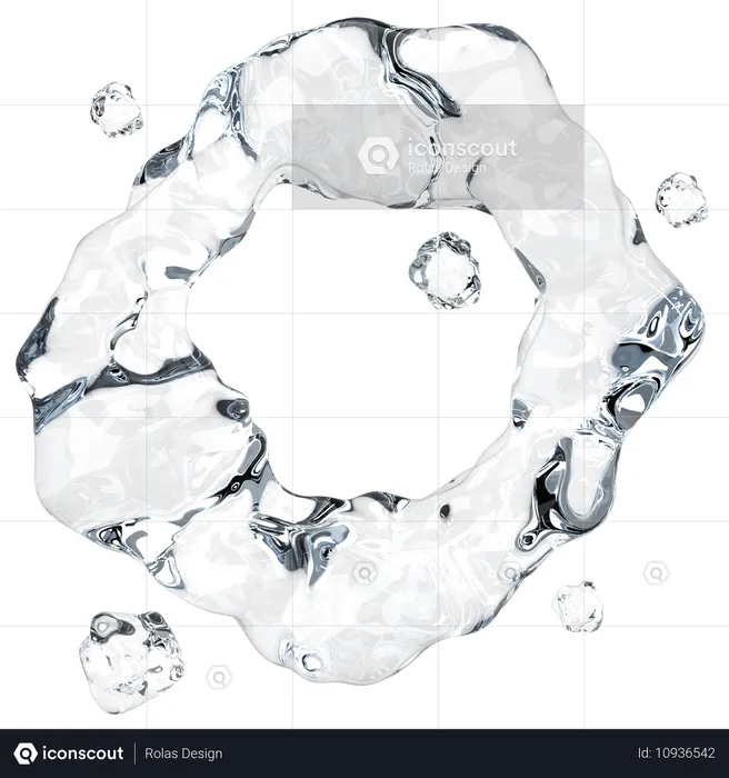 Flüssiges Wasserspritzen  3D Icon