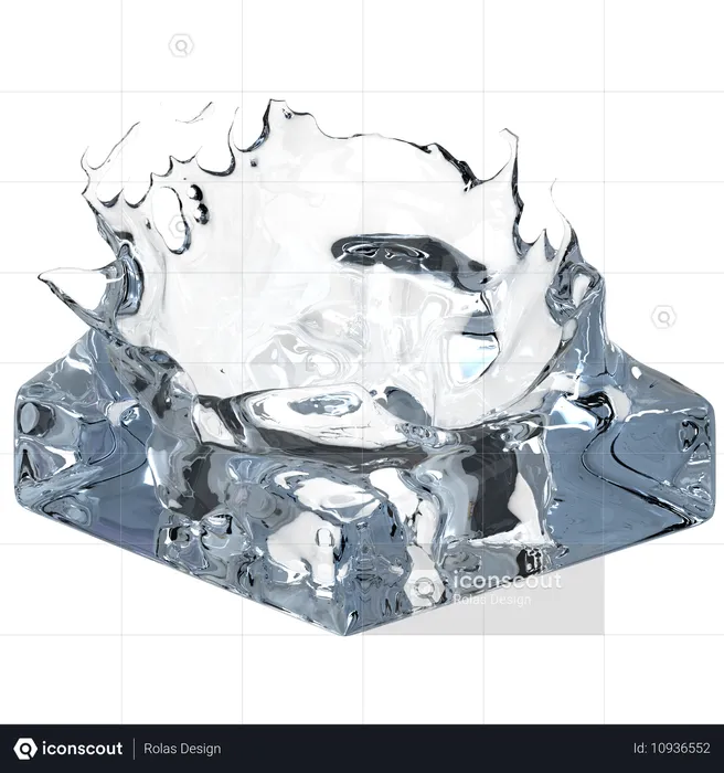 Flüssiges Wasserspritzen  3D Icon