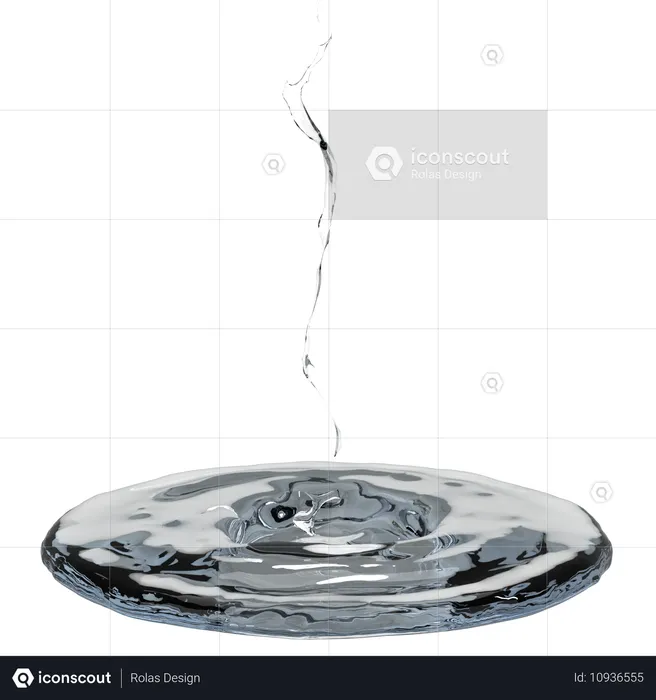 Flüssiges Wasserspritzen  3D Icon