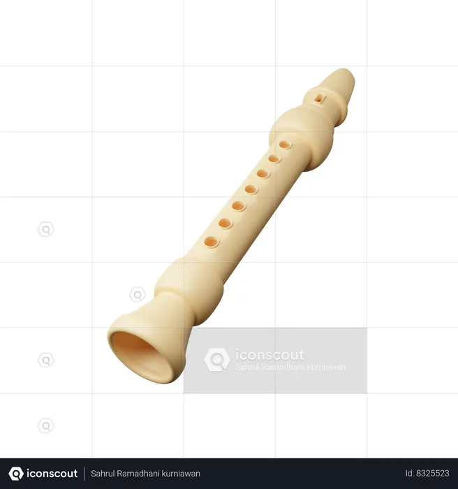 Flute  3D Icon