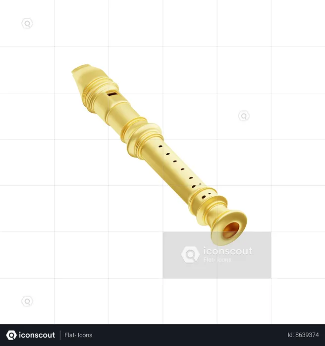 Flute  3D Icon