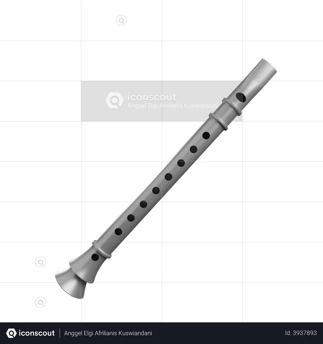 Flute  3D Illustration
