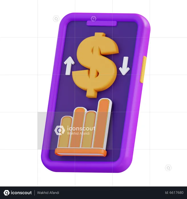 Flutuação do dólar  3D Icon