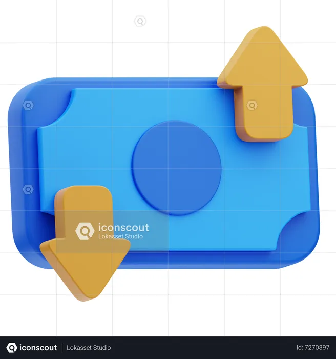 Flutuação financeira  3D Icon