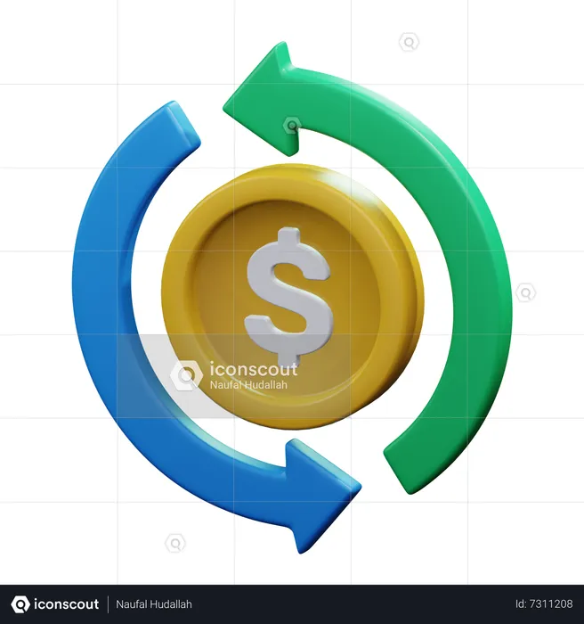Flux d'argent  3D Icon