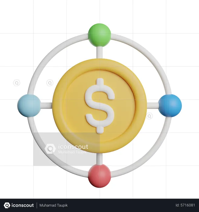 Flux d'argent  3D Icon