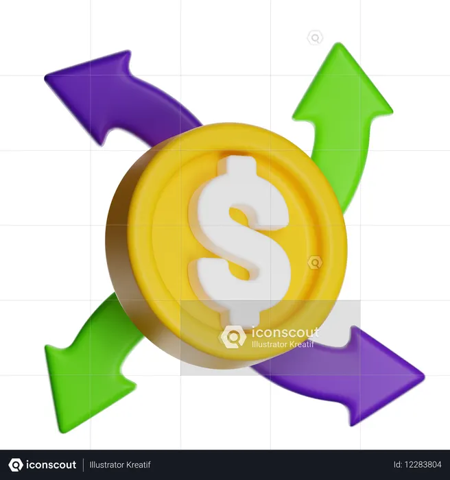 Des flux de trésorerie  3D Icon