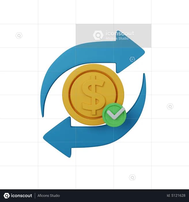 Des flux de trésorerie  3D Icon