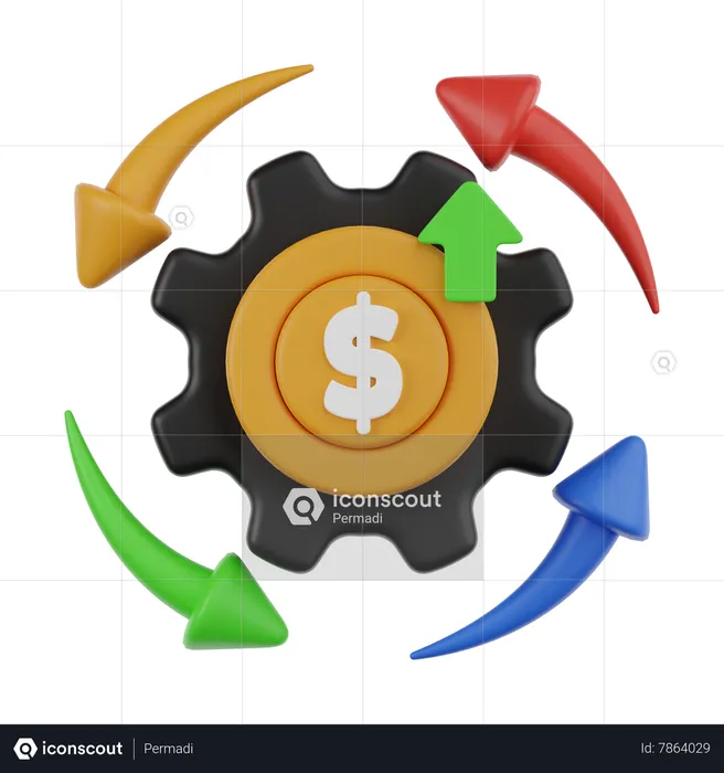 Des flux de trésorerie  3D Icon