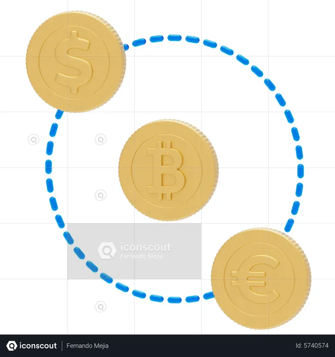 Fluxo de caixa  3D Icon