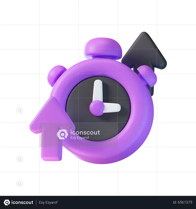 Fluxo de tempo  3D Icon