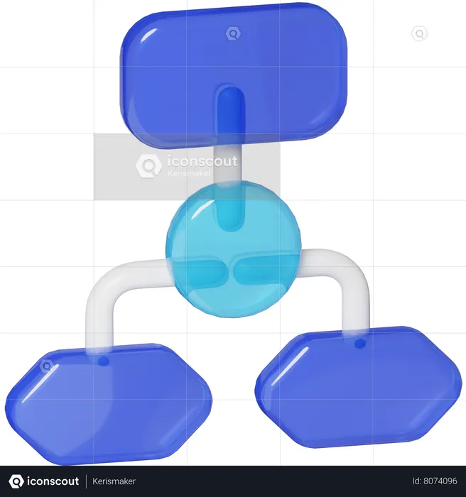 Fluxograma  3D Icon