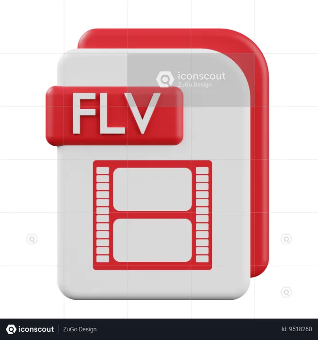 FLV  3D Icon