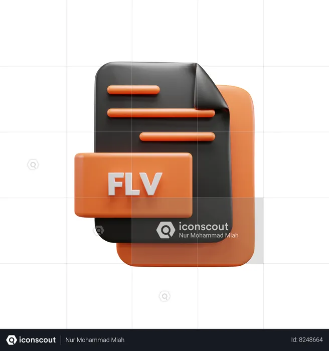 Flv-Datei  3D Icon