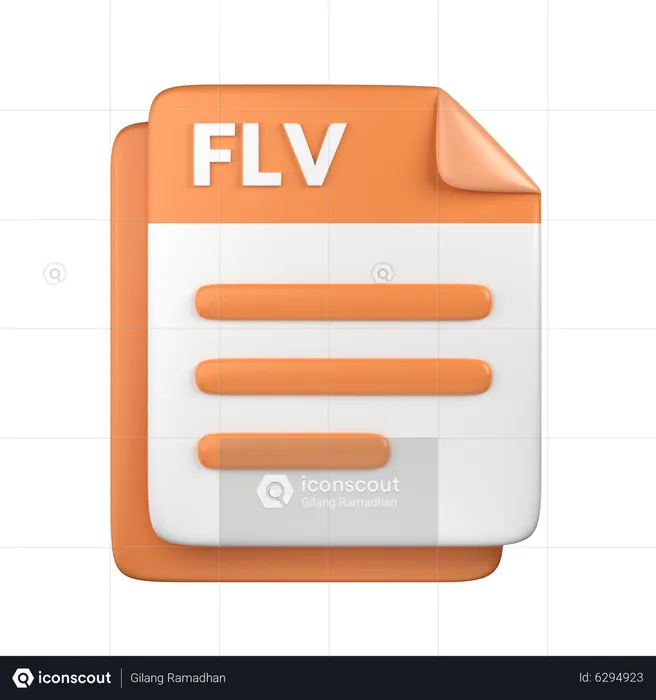 Flv-Datei  3D Icon