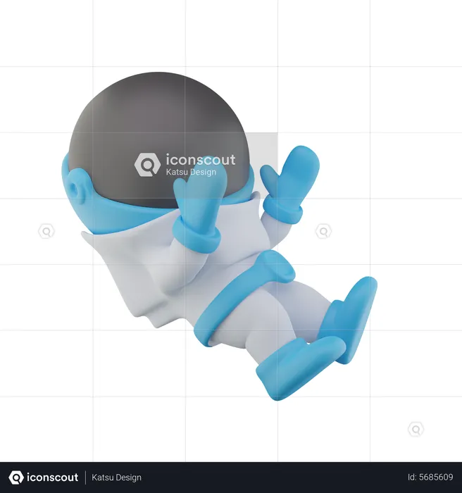 Flying Astronaut  3D Icon