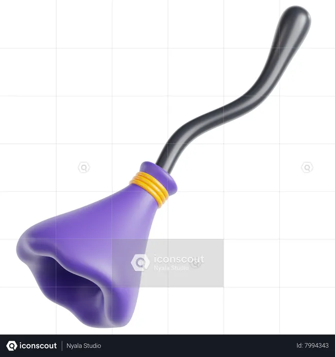 Flying Broom  3D Icon