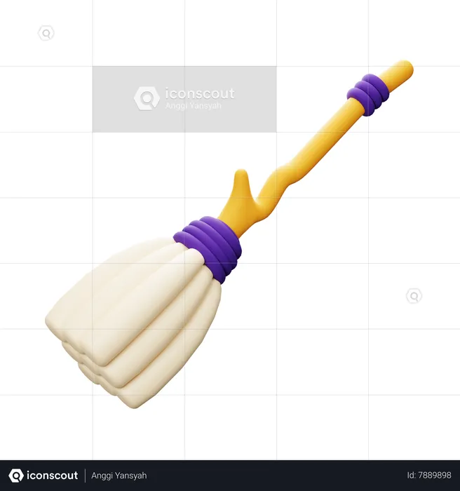 Flying Broom  3D Icon