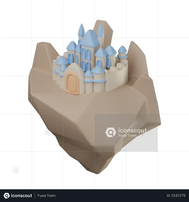 Flying Castle  3D Icon